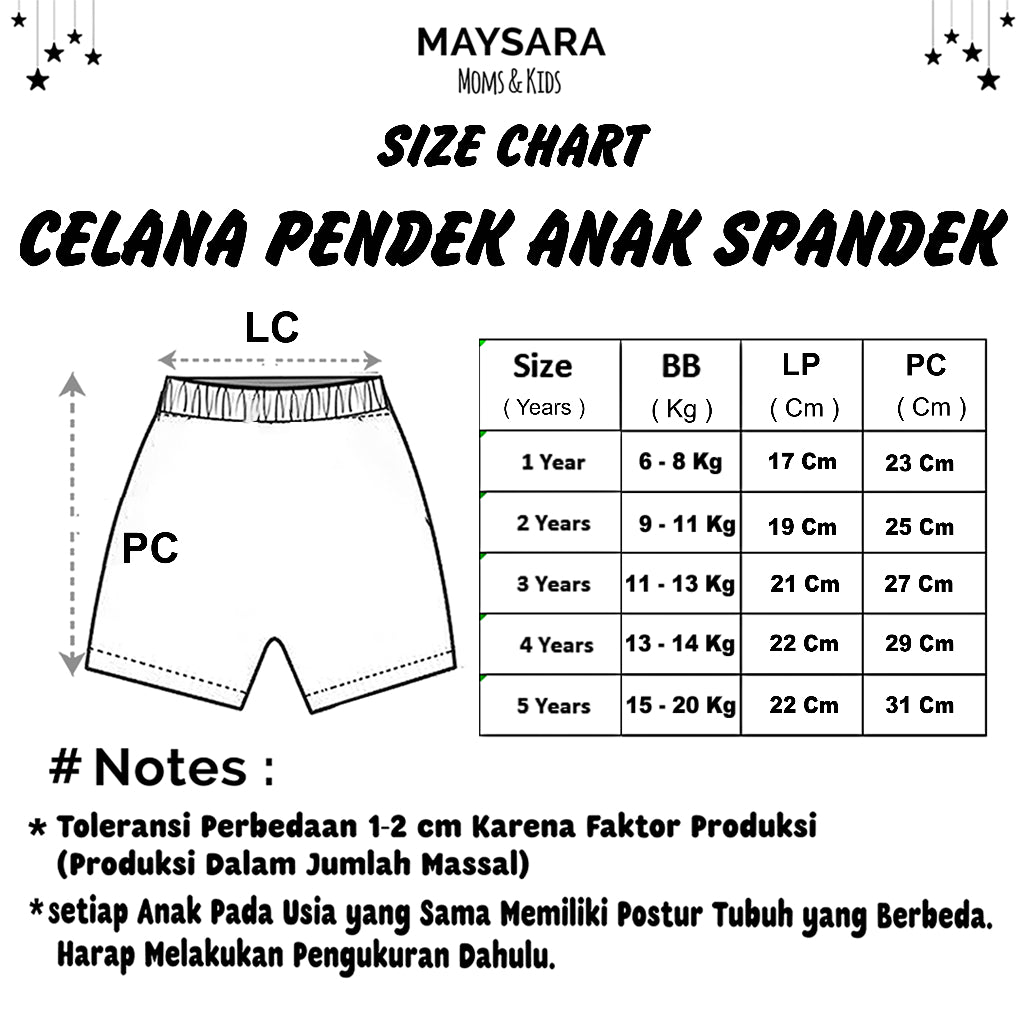 Celana Pendek Anak Spandek