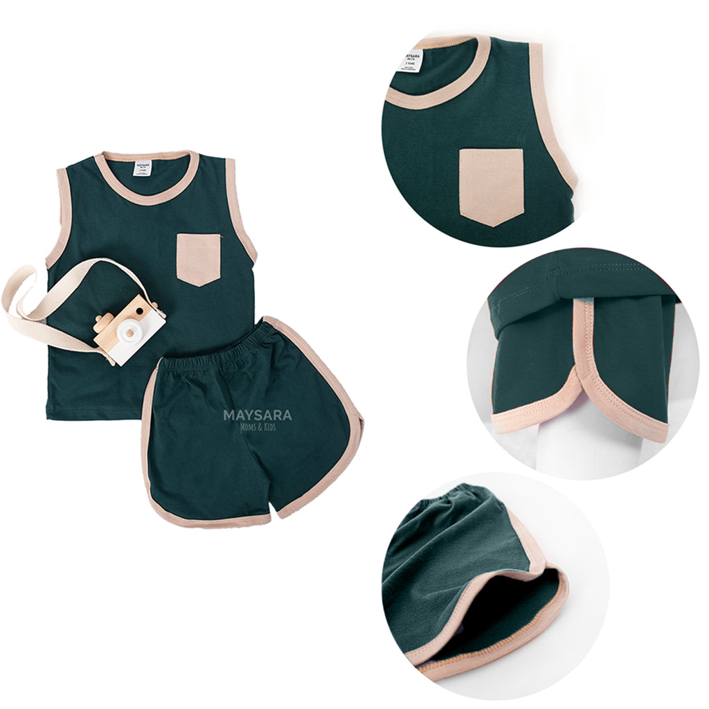 Piyama Singlet Combine Two Color