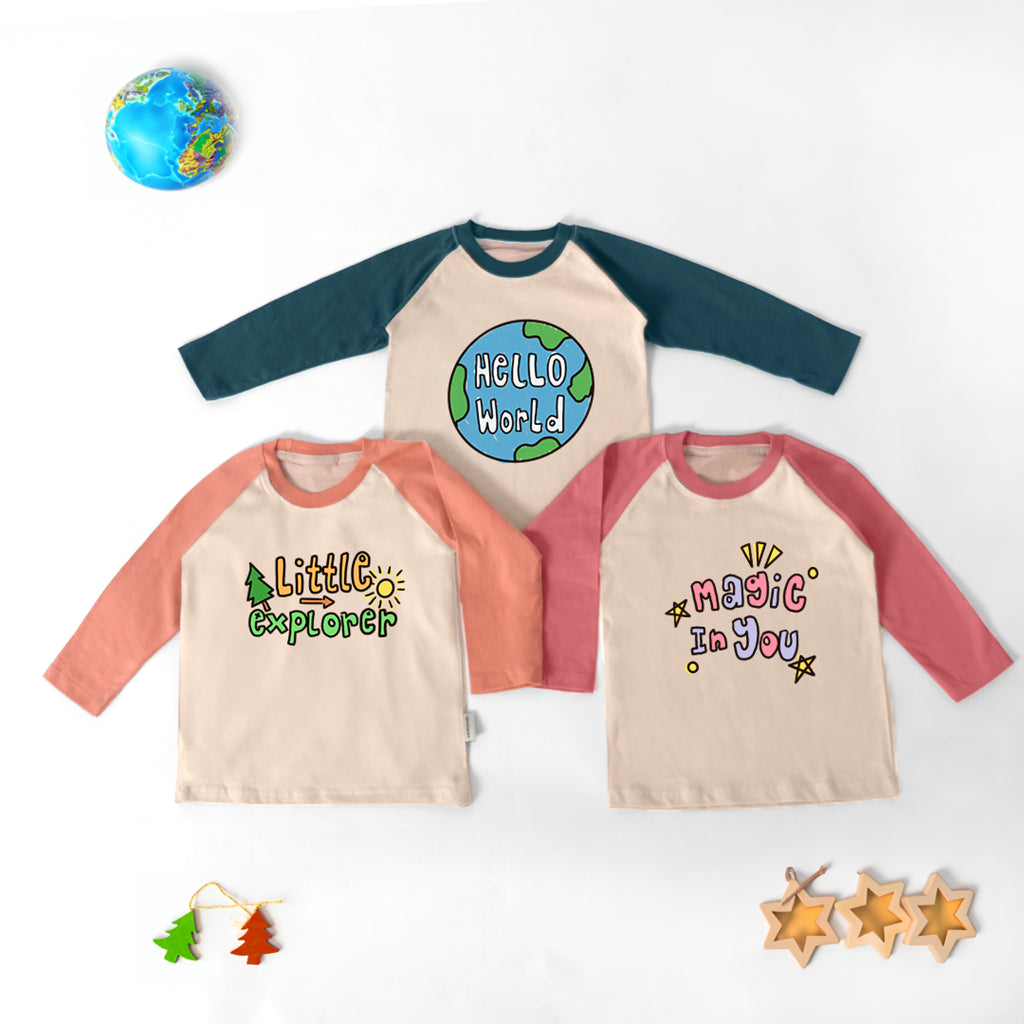 Kaos Lengan Panjang Raglan