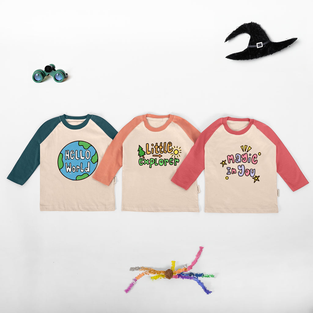 Kaos Lengan Panjang Raglan