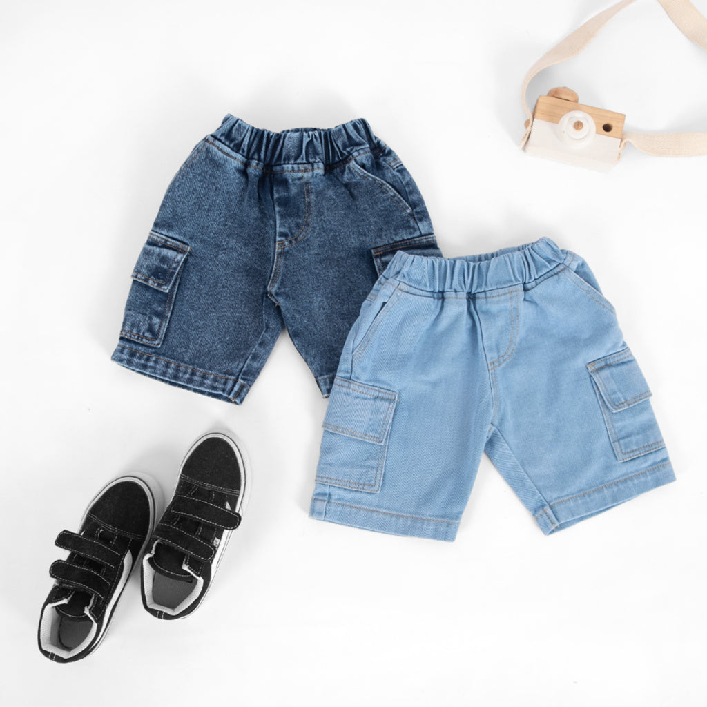 Celana Short Denim Sobek