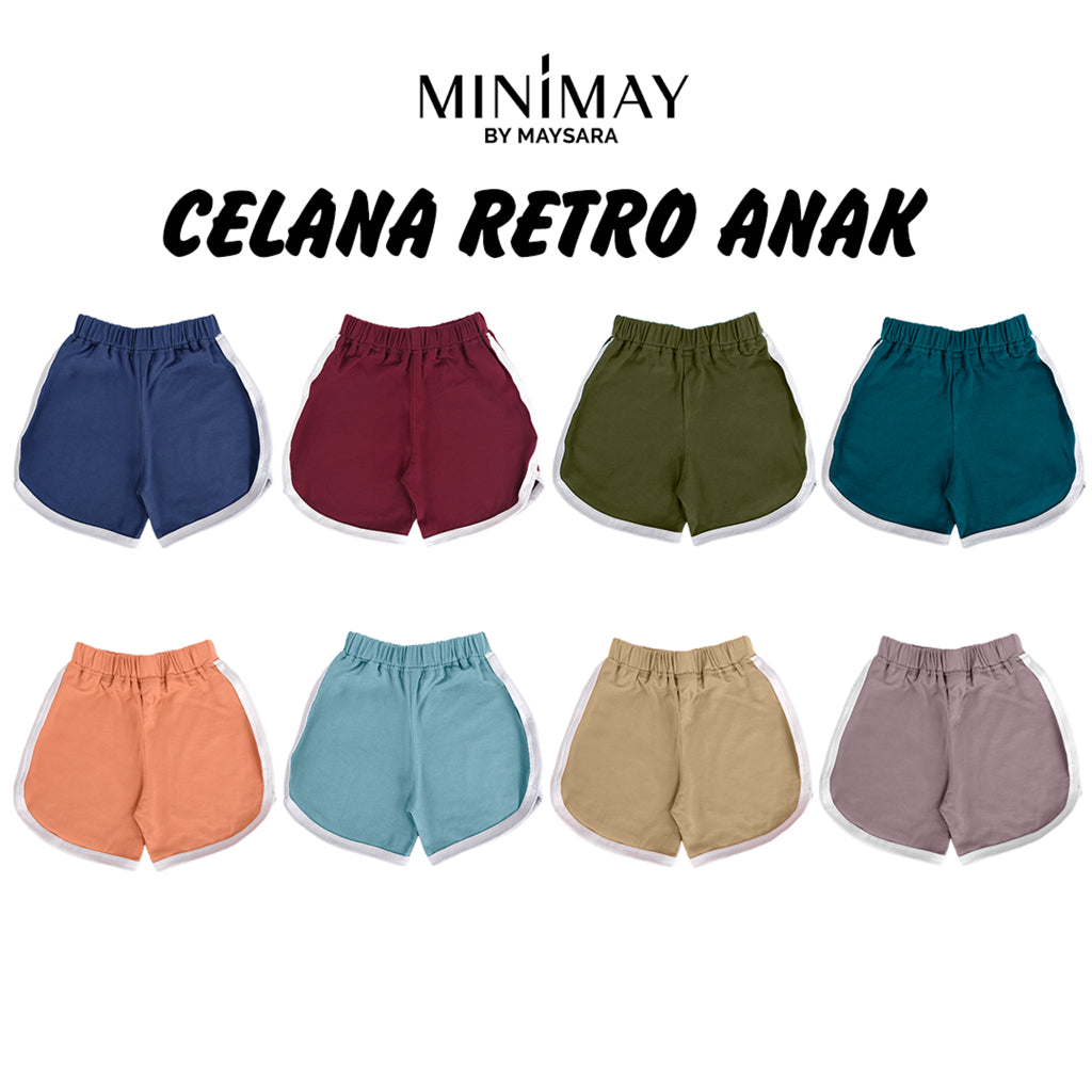 Celana Pendek Retro White Line