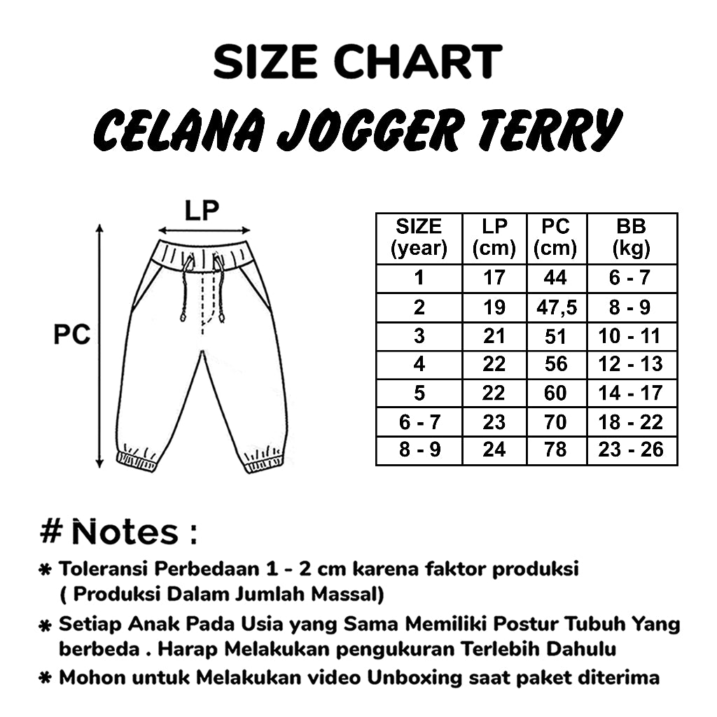 Celana Jogger Terry
