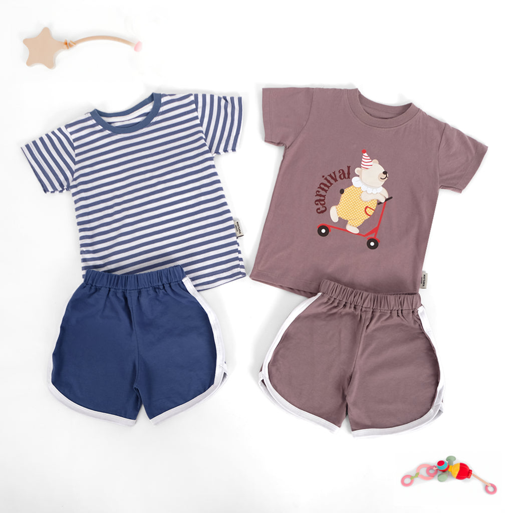 Celana Pendek Retro White Line