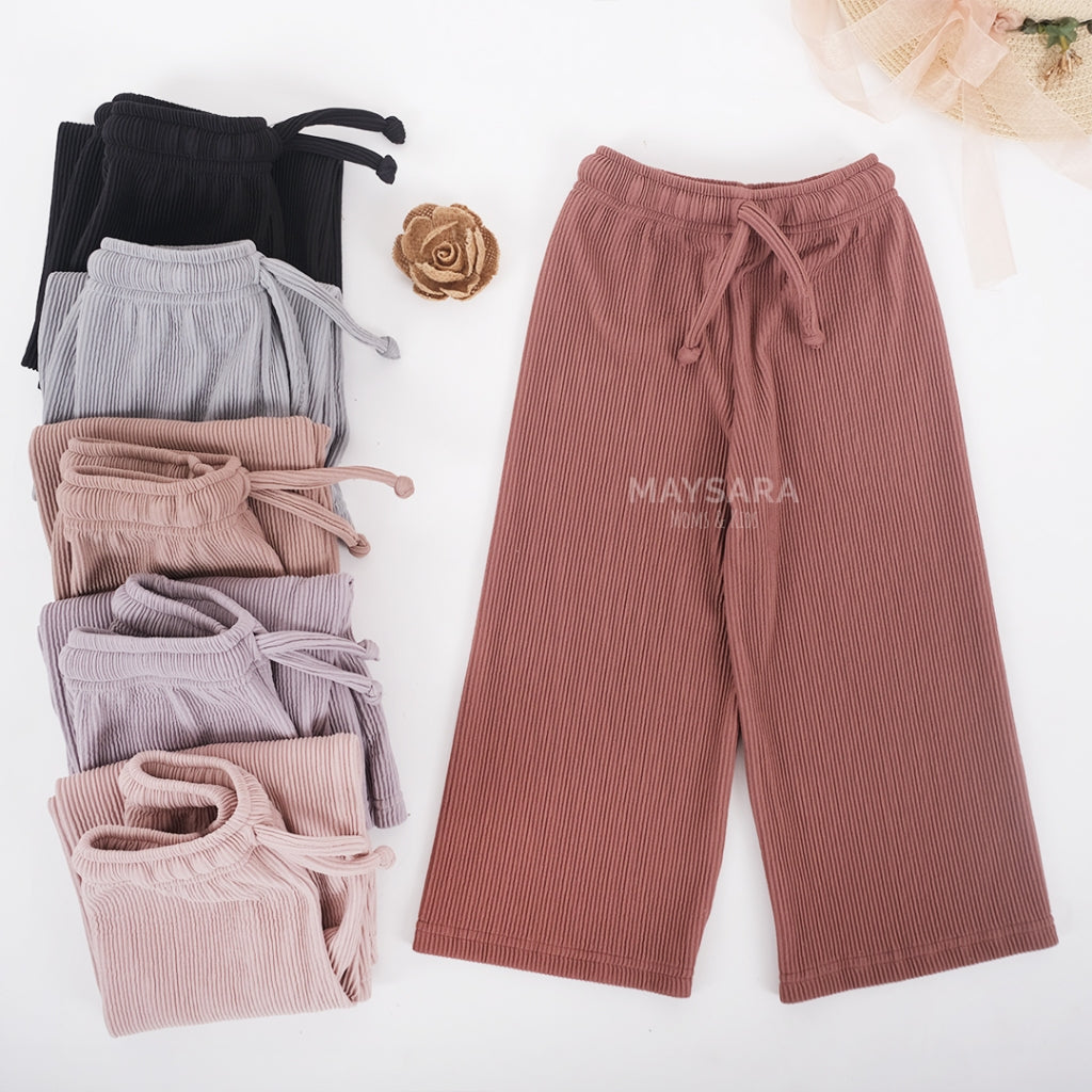 Celana Kulot Rib Knit