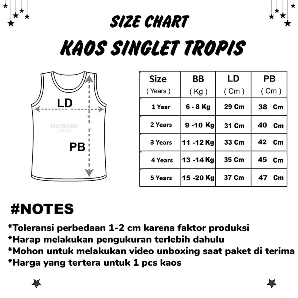 Kaos Singlet Tropis