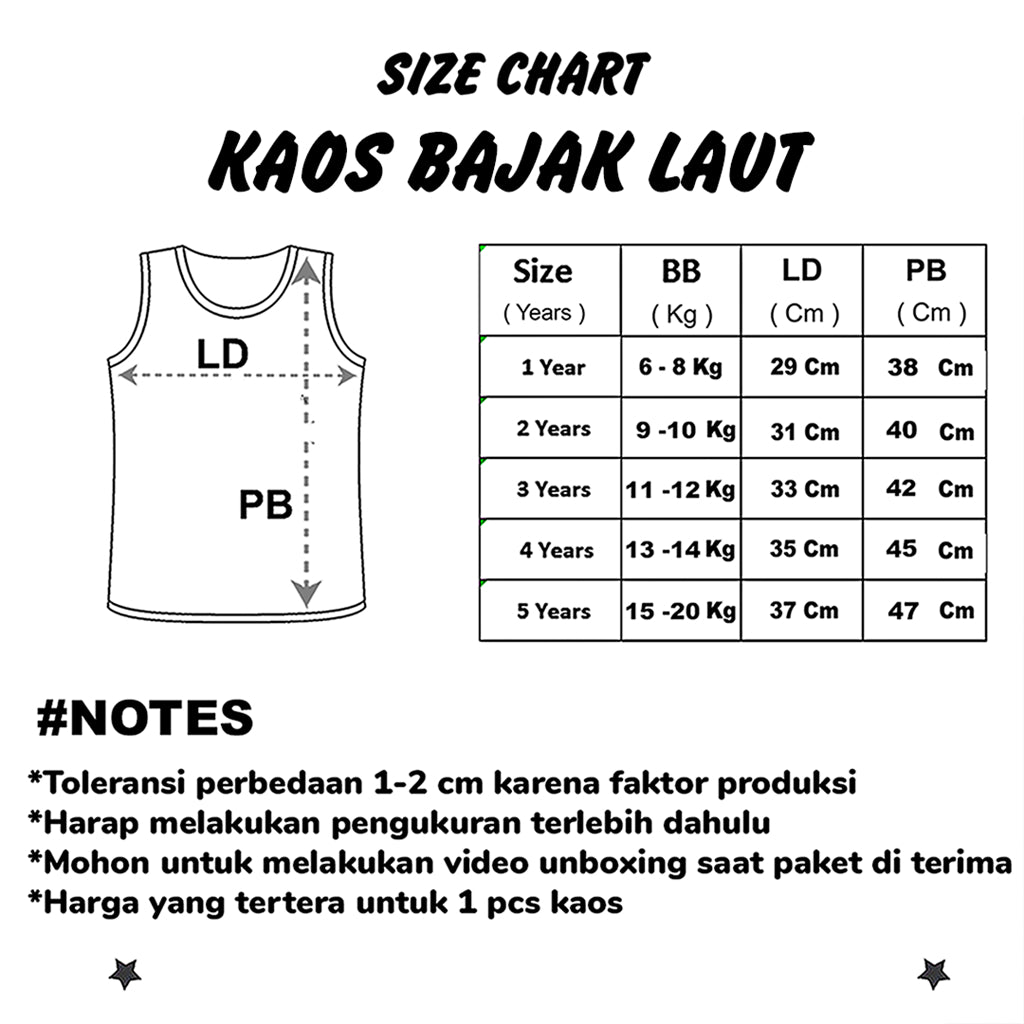 Kaos Singlet Bajak Laut