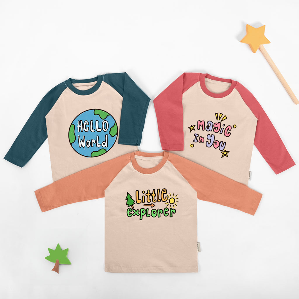 Kaos Lengan Panjang Raglan