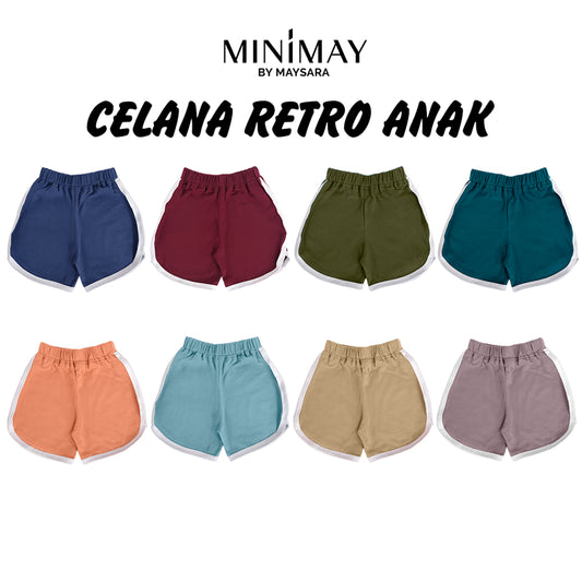 Celana Pendek Retro White Line